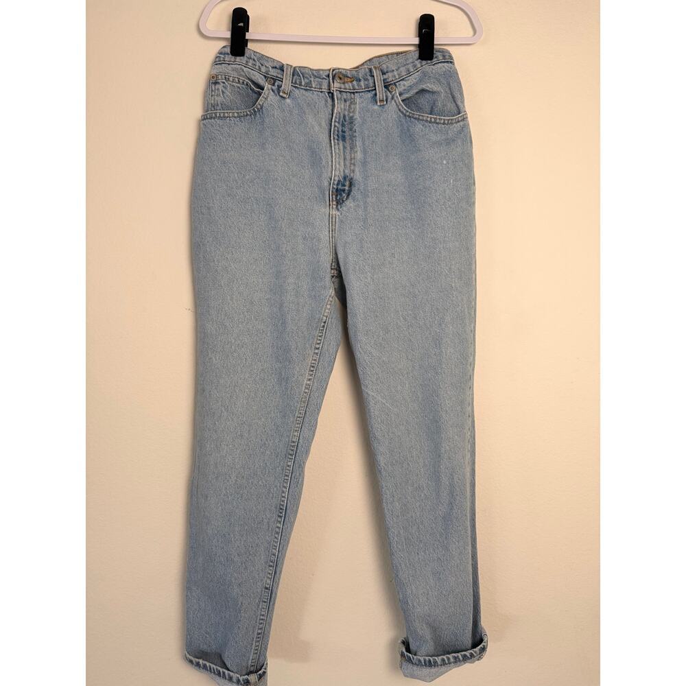 Faded Glory Womens Light Wash High Waisted Mom Jeans 100% Cotton Size 14